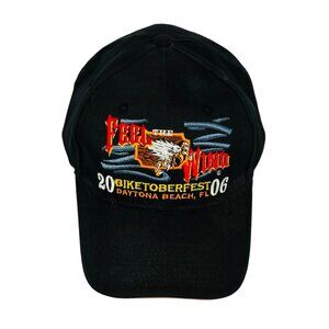 2006 Biketoberfest Daytona Beach Blank Feel The Wind Adjustable Hat Motorcycle